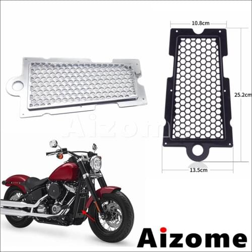 Chrome/ Black Motorcycle Radiator Grille Cover For Harley Softail Deluxe Fat Boy Sport Glide Street Bob Low Rider 2018 2019 2020