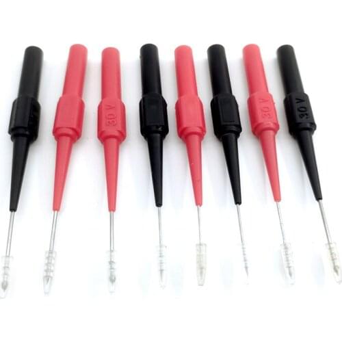 10pcs 5pcs 2pcs Insulation Piercing Needle Non-destructive Multimeter Test Probes Red/Black 30V-60V for Banana Plug