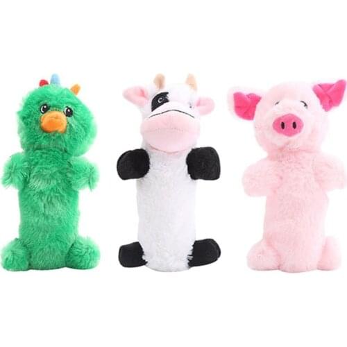 Pet Toys Plush Animals Cartoon Dog Toys Stuffed Squeaking Pet Cute Interactive Toy for Dogs Cat Chew Squeaker Squeaky Toy