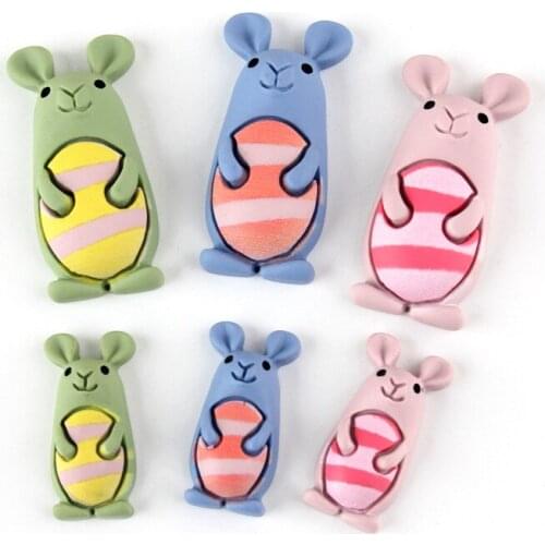 Kawaii Resin Cabochons 10pcs Cute Groundhog Animal Cameo Patch Embellishments Scrapbooking Girl Hair Bow Center Decoration Charm