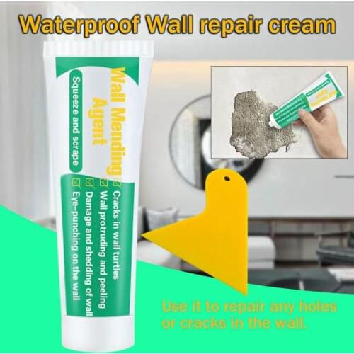 Wall Mending Agent Wall Repair Cream Latex Paint Waterproof Gypsum Wall Paint Valid Mouldproof Quick-Drying Patch Restore