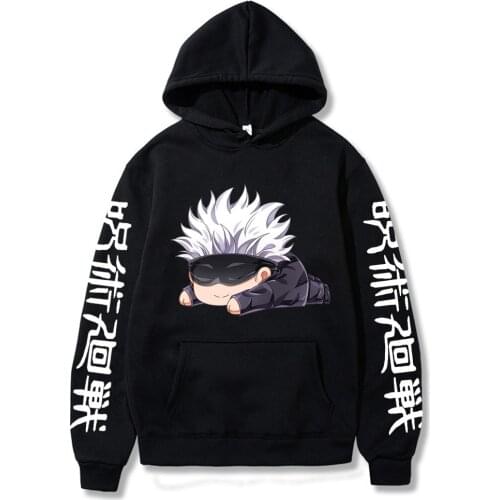 Jujutsu Kaisen Cool Hooded Sweatshirt Women Loose Korean Style Kawaii Street Clothes Mens Jacket Harajuku Print Hoodie