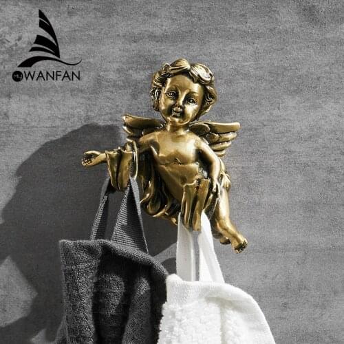 Robe Hooks Bronze Color Towel Hook Coat Clothes Hanger Door Rack Classic Angel Home Deco Wall Mount Bathroom Shelf MB-0782B