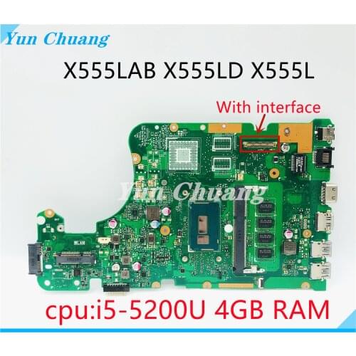 X555LD REV 3.3 X555LAB Motherboard For Asus X555LJ X555LB X555LA X555L Laptop Motherboard Mainboard Test Ok I5-5200U 4GB-RAM GM