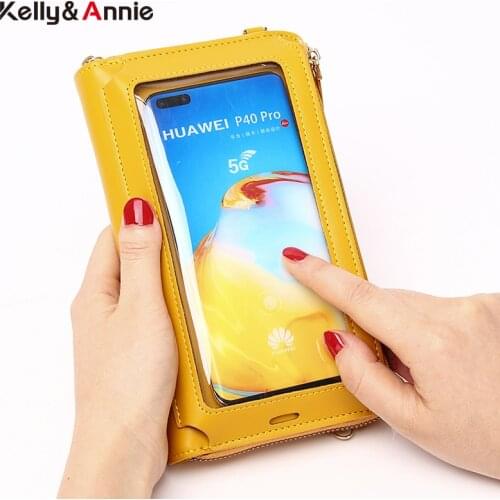 Multifunction Waterproof Shoulder Bags For Women Phone Pocket Wallet Pu Leather Crossbody Bags Ladies Mini Messenger Purse