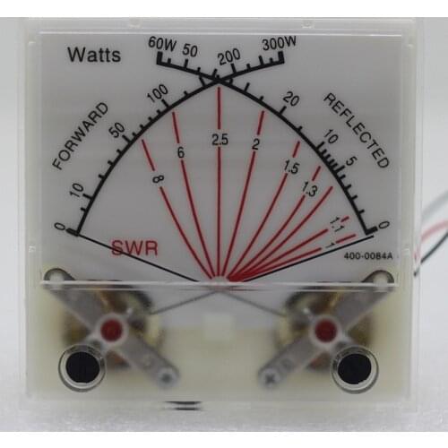 Watts VU Meter Head Radio Station Power Meter Transmitter with Backlight 12V SWR White