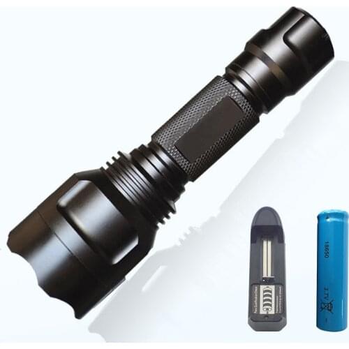 Powerful L2 Led Flashlight Torch Lamp High Lumens Flash Light Lampe Torche Linternas For Hunting + 18650 Battery + Ac Charger