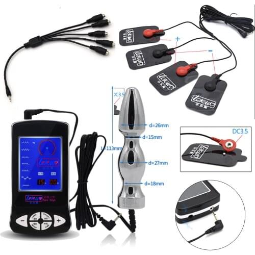 Electro Shock Kit Massage Pad Anal Butt Plug Speculum Electro Sex Medical Themed Toys Electro For Men Women Sex Toys