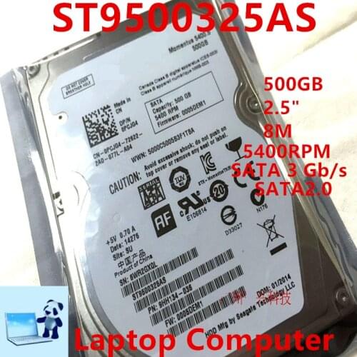 New HDD For Seagate Brand 500GB 2.5" SATA 3 Gb/s 8MB 5400RPM For Internal Hard Disk For Laptop Hard Drive For ST9500325AS