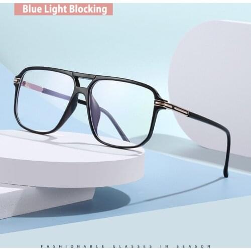 Blue Light Blocking Glasses Frame for Men and Women Optical Glasses Full Rim Aviator Stylish Prescription Spectacles Pilot Frame