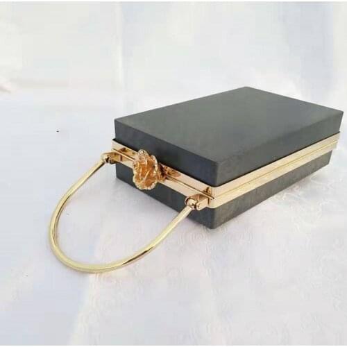 12X18 cm Wholesale Metal Frame Box Purses Handles for DIY Handbags Evening Bag Clutch Accessories purse frames obag handles