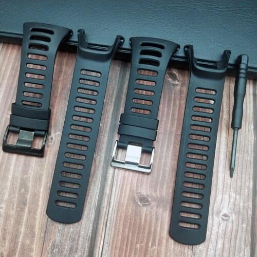 Black 34mm Watchband Suitable for SUUNTO T Series T1 T1C T3 T3C T3D T4C T4D Rubber Silicone Watch Strap Watch Accessories