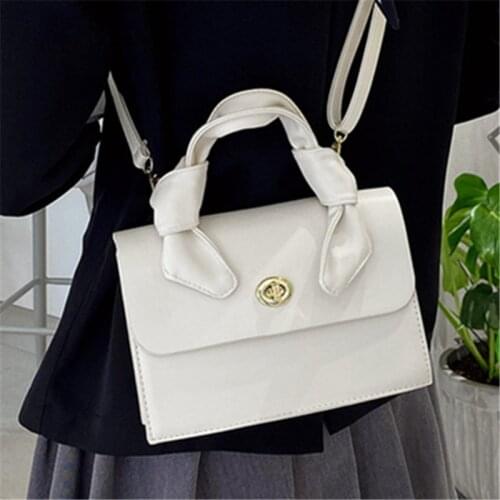 Luxury Pu Leather Small Square Shoulder Bags for Women Fashion Shopper Clamshell Crossbody Bags Female Retro Simple Handbag Sac