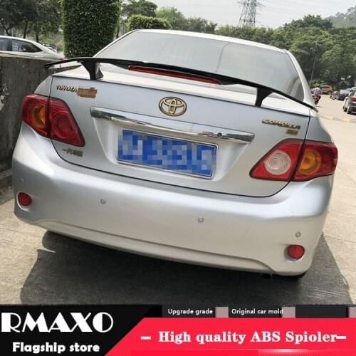 For Corolla Spoiler 2006-2013 Toyota Corolla TF High Quality Spoiler ABS Material Car Rear Wing Primer Color Rear Spoiler