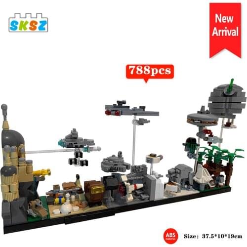 Skyline Architecture Star Series City Space Street View DIY Building Blocks Moc Space Toys Bricks Kids Educational Creative Gift