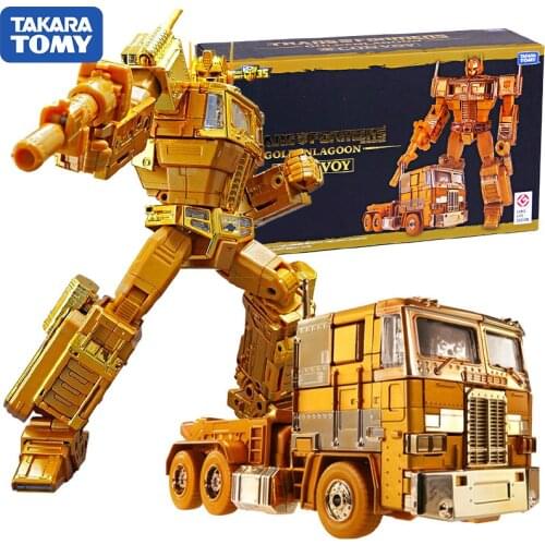 Takara tomy 25cm limited model mp10g gouden lagoon optimus prime 3c echt transformers optimus prime model toys for children gift