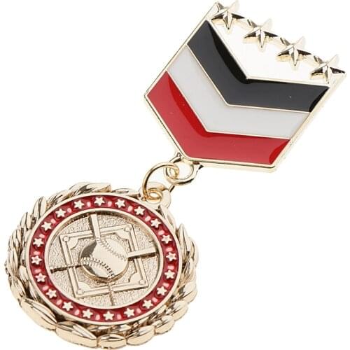 Vintage Star BADGE Military Medal Brooch Pin Lapel Epaulet Jewelry