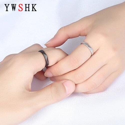 YWSHK ins New Simple Geometric Multi-Section Adjustable Matching Couple Rings For Men and Women Lovers 2021Trend Valentines Day