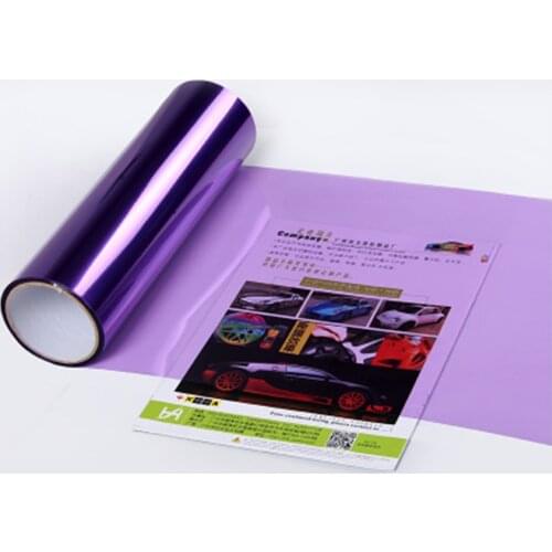 0.3*10m Auto Headlight Tint Film Vinyl Fog Lamp Light Transparent Car Headlight Taillight Tint Vinyl Film Sticker Purple