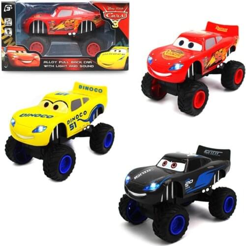 1:32 Disney Pixar Cars 3 Metal Diecast SUV Big Foot Lightning McQueen Storm Jackson Curz Sound And Light Car Toys Children Gift