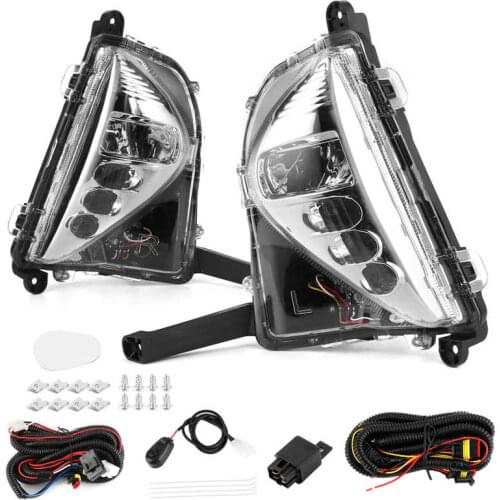 1 Pair LED Daytime Running Lamps Turn Signal Fog Light DRL Left/Right Fit for Prius 2016-2018