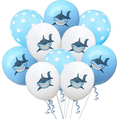 12inch Angry Shark Latex Balloons Birthday Party Decorations Kids Birthday Balloon Childrens Day Golobs Baby Shower Decoration