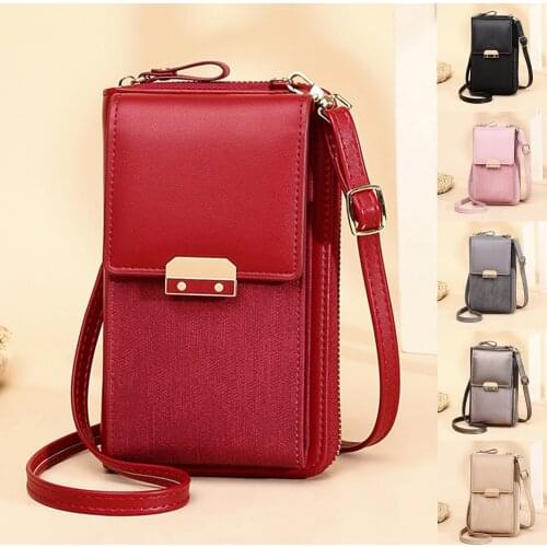 2021 Phone Pocket Small Shoulder Bags for Women Pu Leather Female Crossbody Bag Ladies Mini Messenger Purse