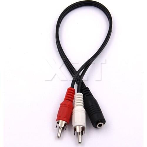 3.5mm Adapter Stereo Audio For Female Jack To Standard 2 RCA Male Socket Headphone Aux Cable 3.5 Y Adapter Cable