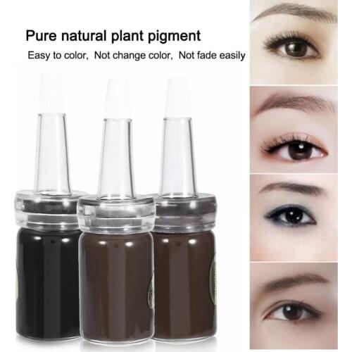 3 Colors Eyebrow Tattoo Ink Practice Manual Plant Pigment 10g Eyeliner Brows Ink Emulsions 3D Microblading Makeup Tool