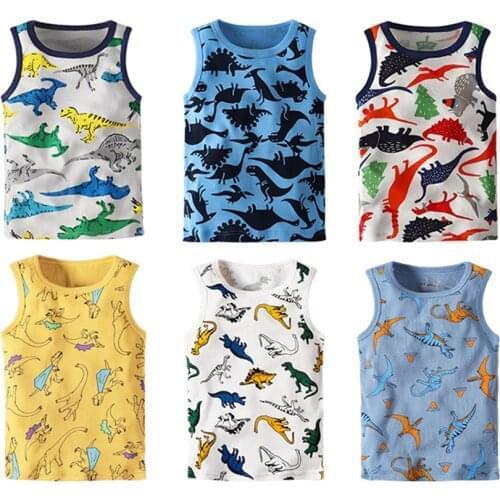 3 Pcs Cotton Cartoon Pattern 2-16Y Boys Underwear Tank Top Girls Kids Underwaist Child Soft Girl Vest Sleeveless Top Crop Tops