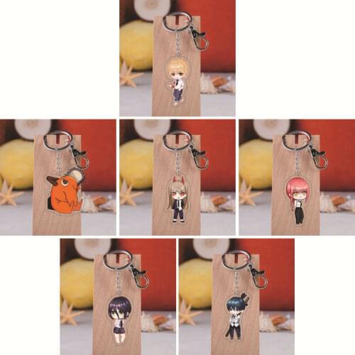Anime Chainsaw Man Keychain Cosplay Prop Accessories Acrylic Key Ring Pochita