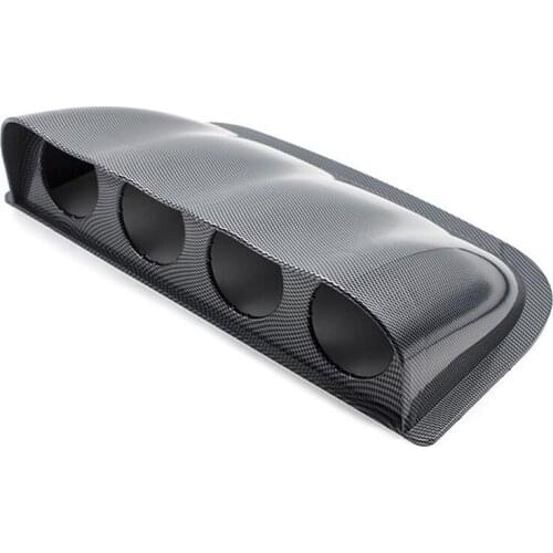 Carbon Fiber 2 Inch 52mm Dash Board Triple Gauge Mount Holder Racing Car Cover Accessories