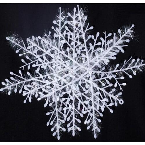 Hot sale and new Arrival 30Pcs 11cm Xmas Classic Charming White Snowflake Party Holiday Christmas Ornaments Home Decoration