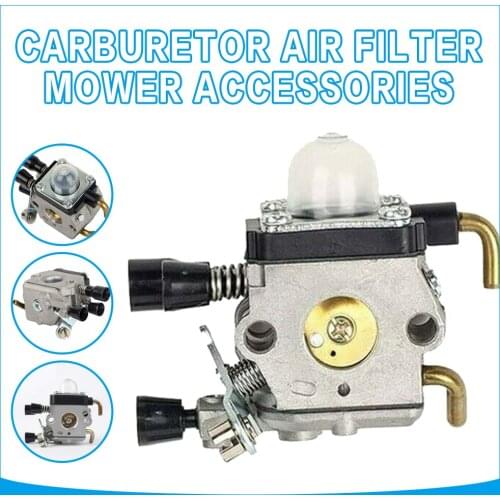 Carburetor Set With Air Fuel Filter Spark Plug Gasket Primer Bulb For Stihl FS45 FS46 FS55 FC55 FS38 HS45 FS74