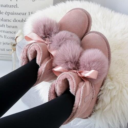 New Arrival Australia Classic Women Boots Womens Real Fur Genuine Leather Snow Boots Women Shoes