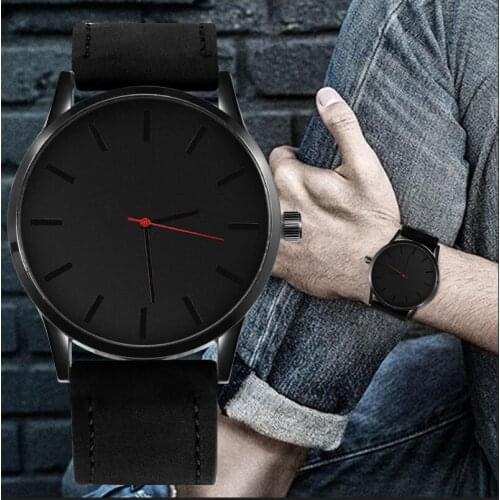 Relogio Masculino Mens Watch Fashion Watches for Men Large Dial Military Men Watch Leather Sport Clock Wristwatch Reloj Hombre