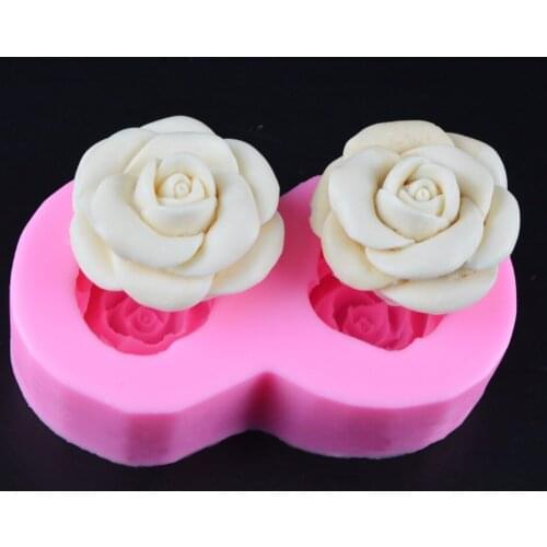 Rose Flower Silicone Handmade Soap Fondant Cake Decoration Tools