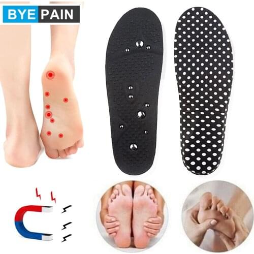 1Pair Magnetic Therapy EVA Insole Acupressure Massage Foot Weight Loss Insole Health Care Shoe Pad Foot Reflexology Pain Relief