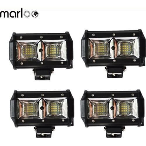 Marloo 4Pcs 7 Inch 54W Led Light Bar Flood 12V Car 4x4 Offroad Trucks SUV ATV Uaz Motorcycle Driving Led Work Lamp