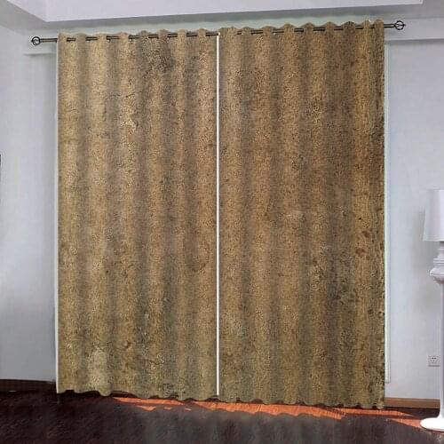 Vintage stone marl fabric for Curtain Photo Curtains For Bedroom Living Room Decorative blackout Curtain 3d