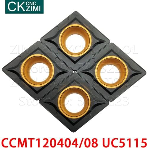 CCMT120404 UC5115 CCMT120408 UC5115 Carbide Inserts Tunring Inserts Wood Turning Tools CNC Metal lathe Tools CCMT For Cast Iron