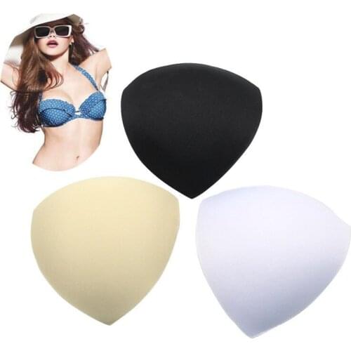 High Quality 1 Pair Resuable Sewing Insert Soft Sponge Cup Bikini Padding Insert Bridal Removable Padded Bra Accessories