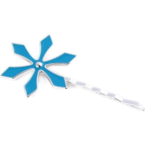 1 Pcs Fashion Anime Bleach Inoue Orihime Hairpin Blue Flower Hair Clips Headwear Girls Women Cosplay Figure Toys Gifts