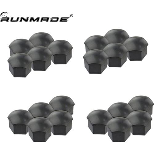 Runmade Wheel Lug Bolt Nut Cover Caps For Audi VW Skoda Seat 17mm Hex Head Bolts Gray 321601173A