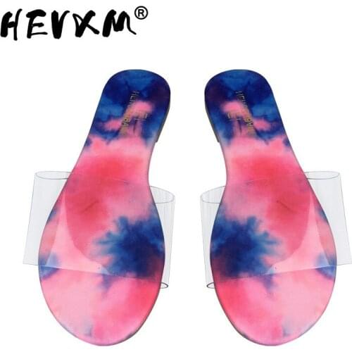 2021 Summer Woman Flat Slippers Candy Color Jelly Shoe Woman Transparent Slides Female Open Toe Flip Flops Womens Beach Shoes