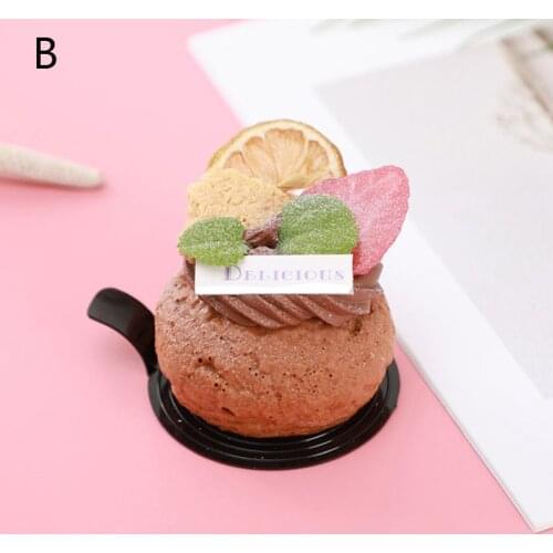 1PC Simulation Fruit Cake Bread Model Photo Props Artificial Cream Cupcake Fake Ice Cream Cake Funny Toys Cake Random