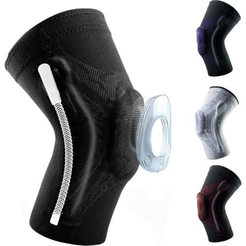 1PC Gym Sports Kneepad with Silicone Pad Elastic Knee Pads Support Fitness Gear Basketball Volleyball Brace Protector