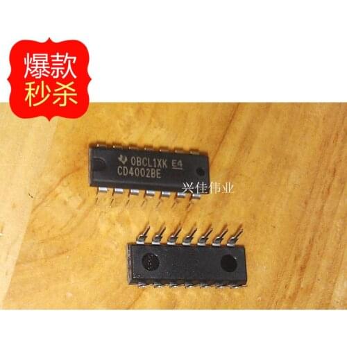 10PCS New original authentic CD4002BE CD4002 DIP14 Dual 4- input NOR gate TI