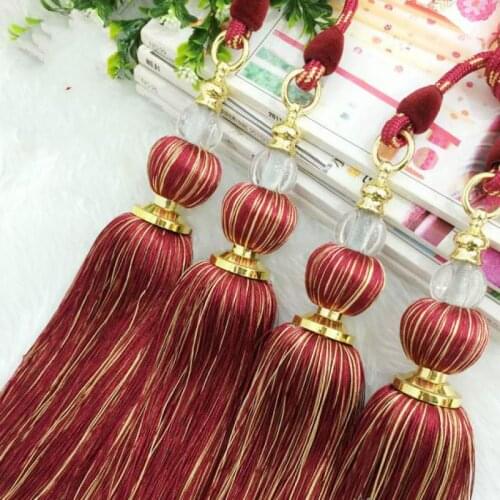 2pcs/lot Hanging Ball Lashing Lobbing Decoration Tassel Pendant Curtain Accessories Tiebacks Borlas De Algod N Para Coser