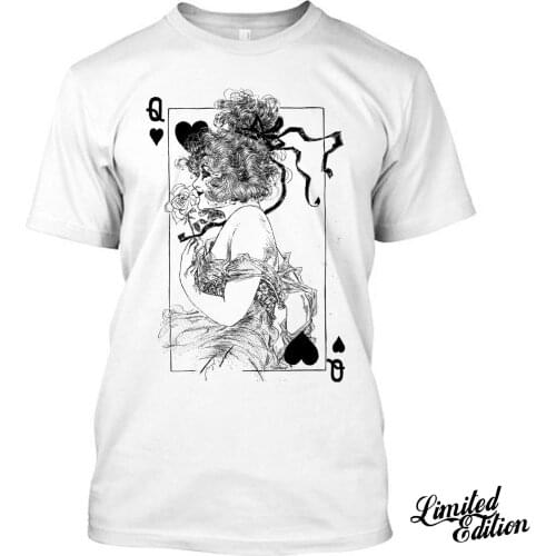 2019 Hot Sale 100% Cotton QUEEN OF HEART I Love Las Vegas Gambling Poker Funny T Shirt Tees Tee Shirt